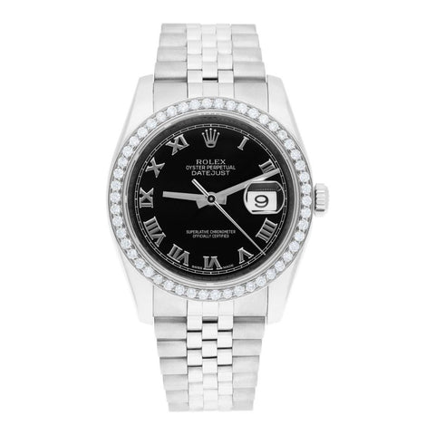 Automatic Stainless Steel Datejust Moissanite Watch
