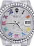 Moissanite Automatic Luxury Roman Rainbow Dial Watch