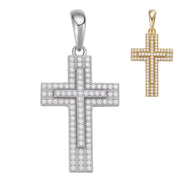 Moissanite Miami Iced Hip Hip Cross Pendant