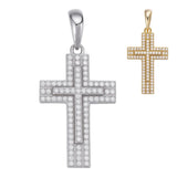 Moissanite Miami Iced Hip Hip Cross Pendant