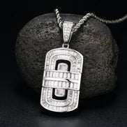 Moissanite Diamond Baguette Cut Bling Bling Pendant For Men's