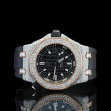 Black Color Dial Moissanite Wrist Watch