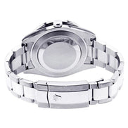 Stainless Steel Black Roman Numeral Dial Moissanite Watch
