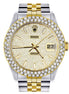 Custom Moissanite Jubilee Band Diamond Bezel Dial Watch