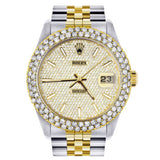 Custom Moissanite Jubilee Band Diamond Bezel Dial Watch