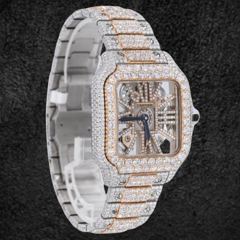 Excellent Moissanite Diamond Iced Out Skeleton Watch For Him