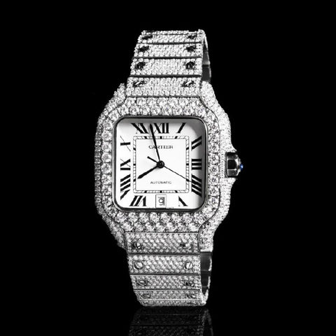 Colorless Moissanite Fully Iced Out Luxury Watch For Men's