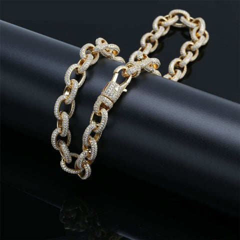 Moissanite Diamond Cuban Chain For Men's