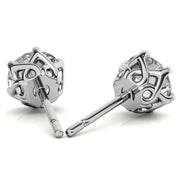 Minimalist Round Moissanite Earrings