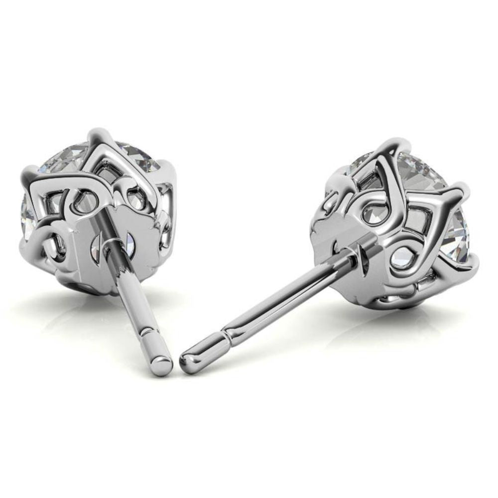Minimalist Round Moissanite Earrings