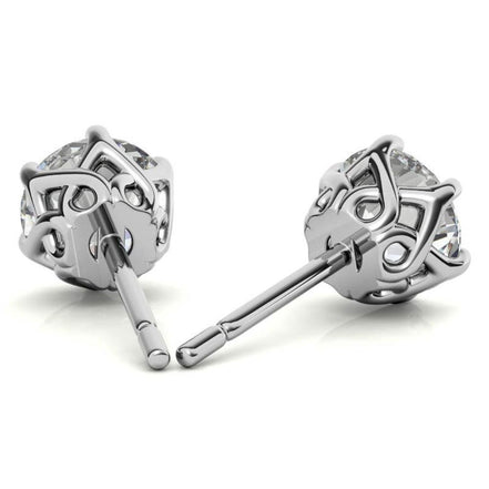 Minimalist Round Moissanite Earrings