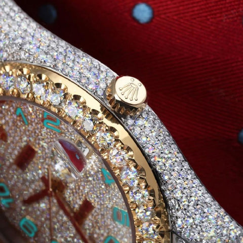 Stainless Steel Automatic Moissanite Watch