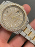 Moissanite Dual Tone Automatic Iced Out Watch