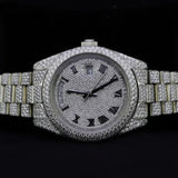 Day Date Fully Iced Out Moissanite Luxury Watch