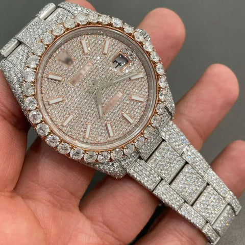 Stainless Steel Moissanite Diamond Watches