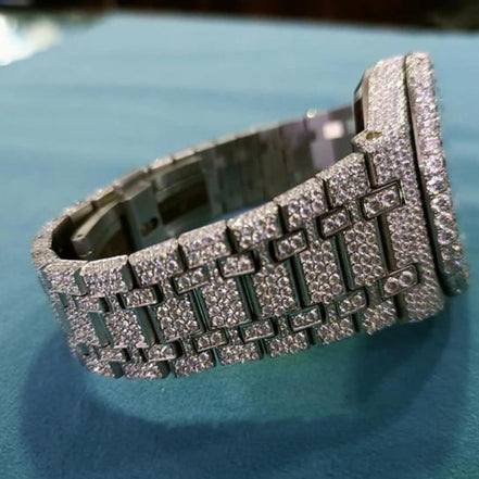 D Color Moissanite Diamond Fully Iced Out Luxury fashion Watch