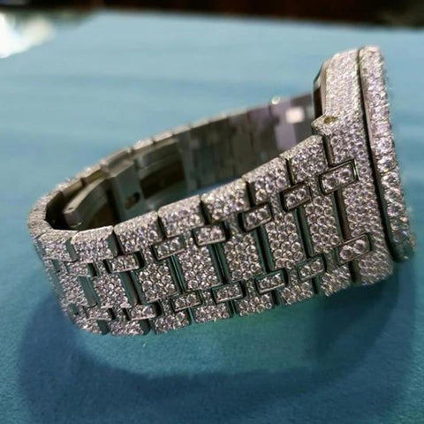D Color Moissanite Diamond Fully Iced Out Luxury fashion Watch