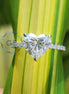 Pave Set Heart Cut Lab Grown Diamond Wedding Ring