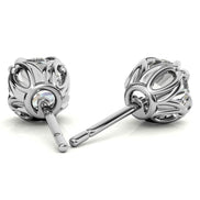 Unique Style Round Cut Moissanite Stud Earrings