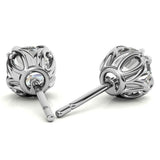 Unique Style Round Cut Moissanite Stud Earrings