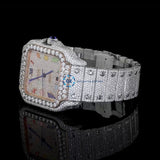 Rainbow Numeric Full Iced Out Luxury Rapper Style Watch For Men's