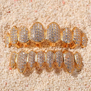 Sparkle Custom Made Moissnaite Diamond Grillz For Men's