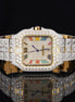 Rain Bow Roman Number Moissnaite Luxury Watch