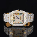 Rain Bow Roman Number Moissnaite Luxury Watch
