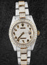 Dual Tone Iced Out Baguette Cut Moissanite Diamond Watch