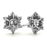 Elegant Moissanite Round Cut Halo Stud Earrings