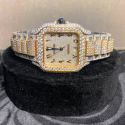 Elegant Look Arabian Style Fully Moissanite Hip Hop Watch