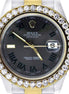 Dual Tone Moissanite Bezel Date Just Men's Watch