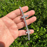 Moissanite Cross Iced Out Tennis Bracelet