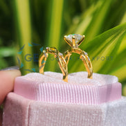 Round Cut Vintage Art Deco Lab Grown Diamond Ring