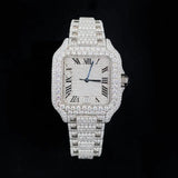 Iced Out Handmade Full White Moissanite Watch