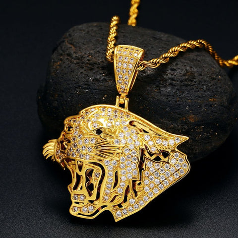 Hip Hop Customize Moissanite Ice Roaring Tiger Pendant