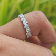 Marquise & Round Cut Lab Grown Diamond Full Eternity Band