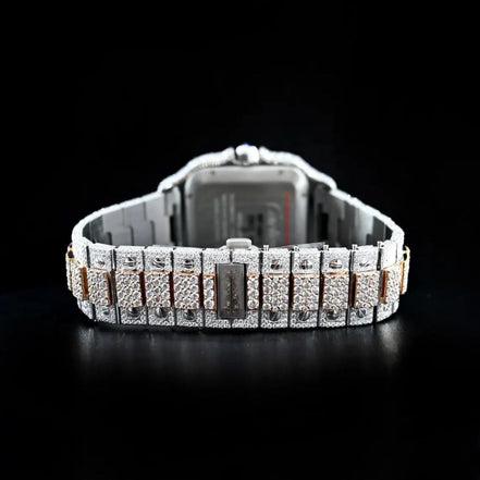 Dual Tone Automatic D Color Moissanite Wrist Watch
