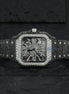Black Moissanite Skeleton Hip Hop Wrist Watch