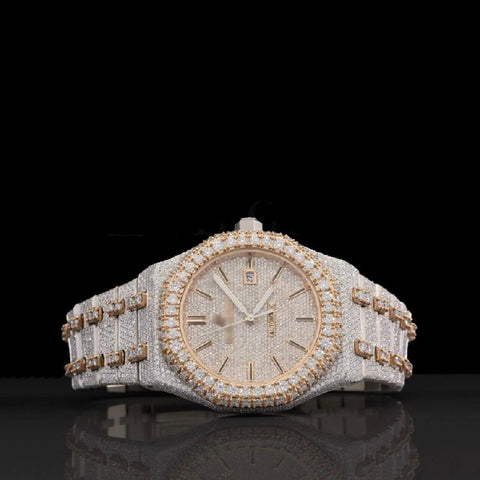 Moissanite Diamond Hip Hop Wrist Watch For Men's
