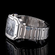 Black Color Dial Stainless Steel Watch For Men's