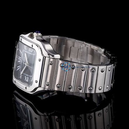 Black Color Dial Stainless Steel Watch For Men's