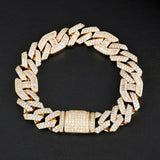 Luxury Hip Hop Moissanite Baguette Cuban Link Bracelet