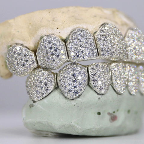 8 On 8 Round Cut Moissanite Customize Grillz