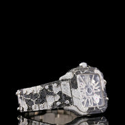 Snake Skin Pattern Moissanite Unique Style Hip Hop Watch