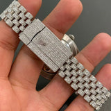Datejust Roman Dial Fully Iced Out Moissanite Watch