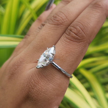 3 Carat Marquise Cut Lab Grown Diamond Ring