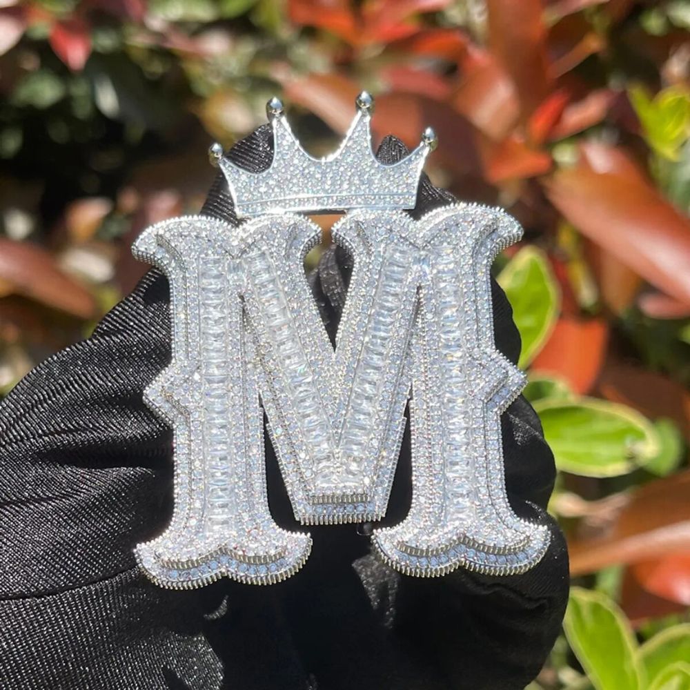 Custom Crown Moissanite Pendant For Men's/ Women's