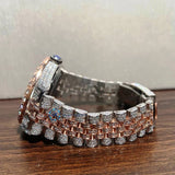Roman Dial Datejust Dual Tone D Color Moissanite Watch