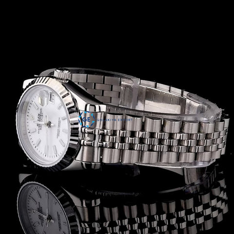 White Color Dial Date Just Automatic Women's Watch